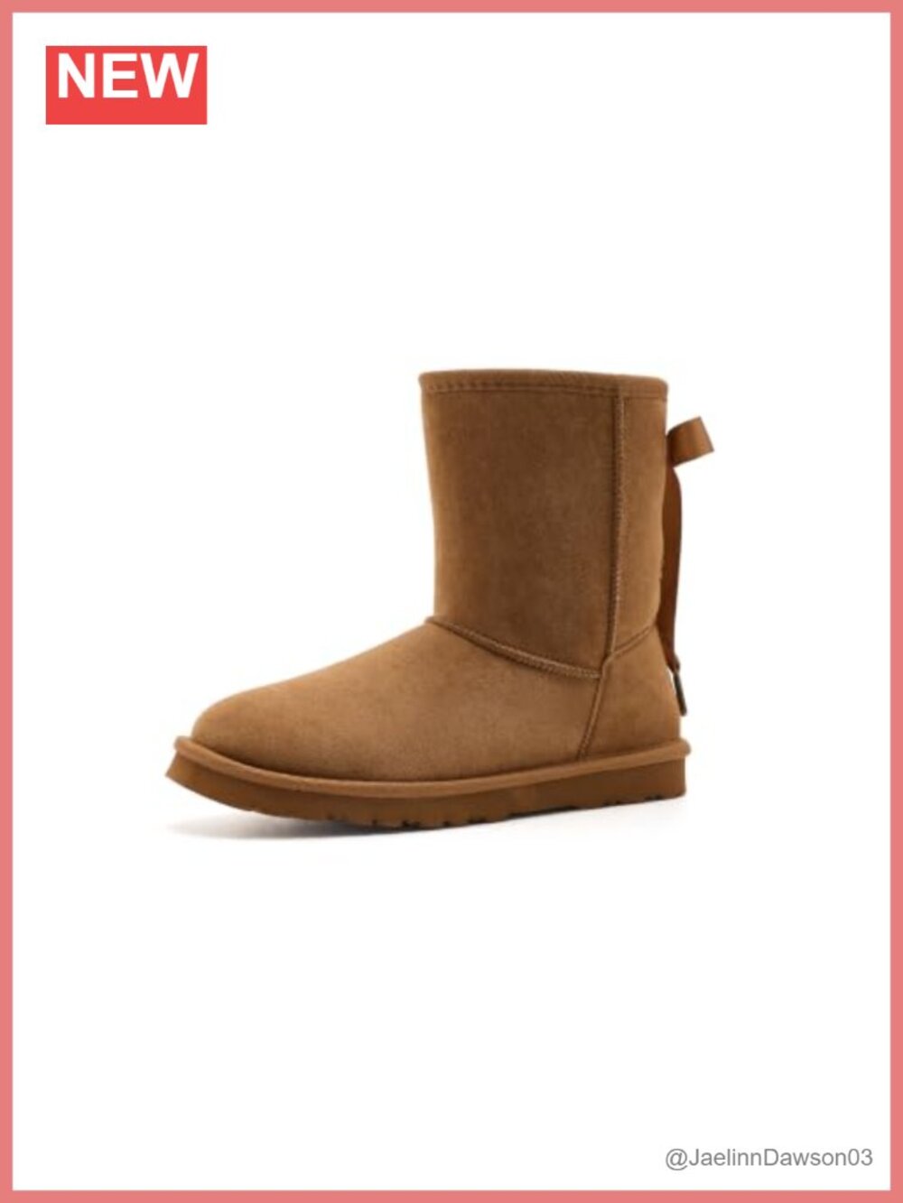 Calf-High Faux Suede Winter Boots, Faux Fur Lining, Round Toe